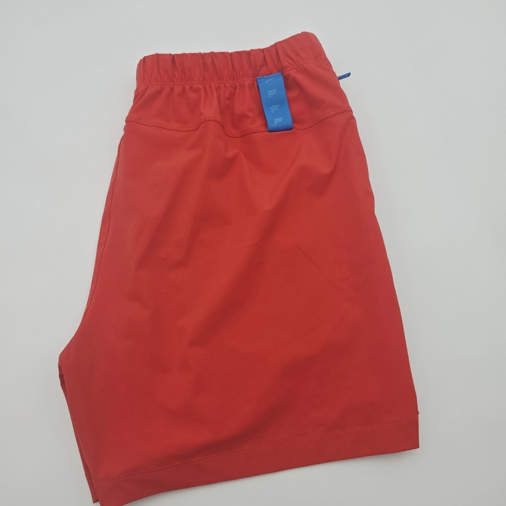 Fabletics The One Shorts Mens Medium Linerless‎ Workout Athletic Drawstrings Red